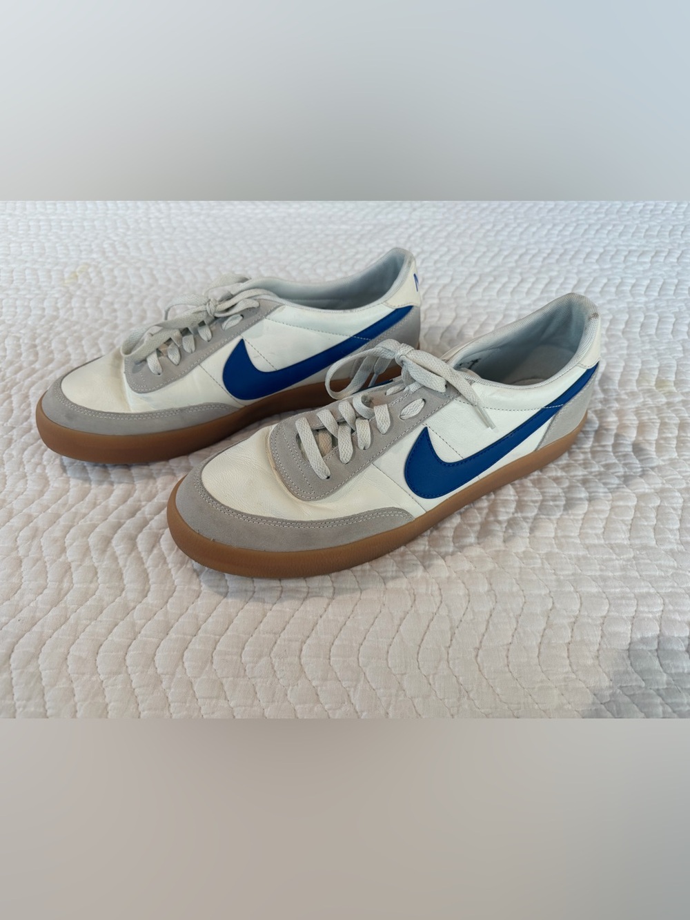 Nike Killshot 2 Leather Sneakers White Blue Mens 12.5 Casual Smooth Walking